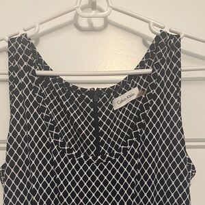 Calvin Klein Monochrome Diamond Pattern Jumpsuit